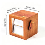 Flipzy™, caja de fotos giratoria de madera con manivela
