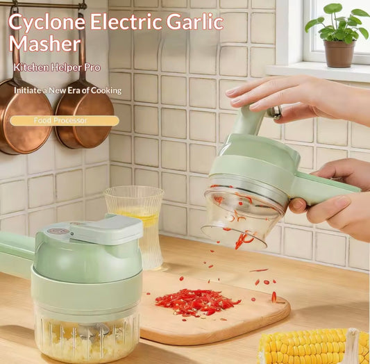 Chopzy™ picadora eléctrica con el vaso y el embudo alimentador